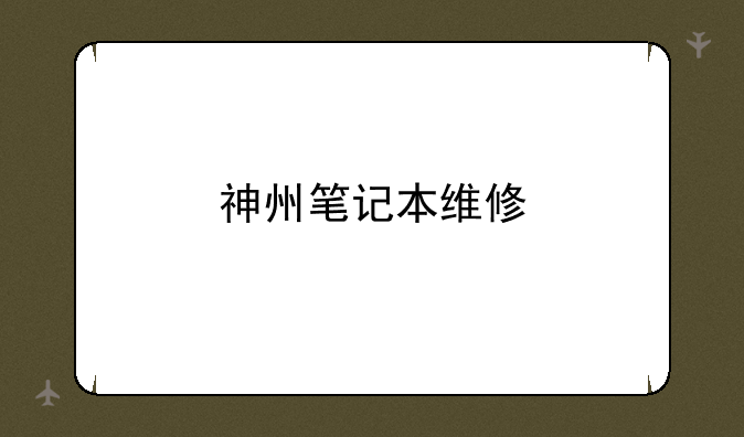 神州笔记本维修