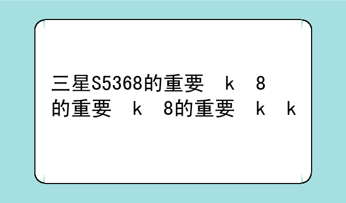 三星S5368的重要参数