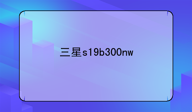 三星s19b300nw