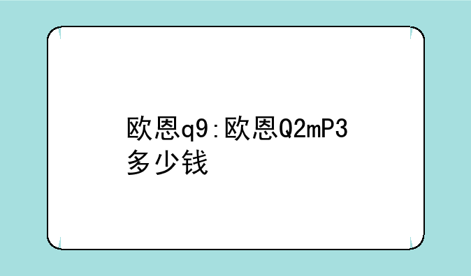 欧恩q9:欧恩Q2mP3多少钱