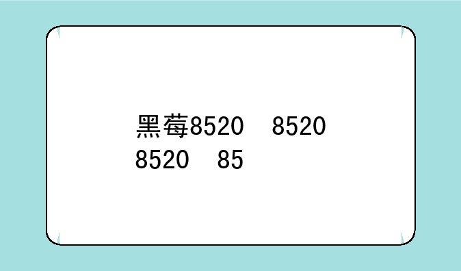 黑莓8520，黑莓8520多少像素