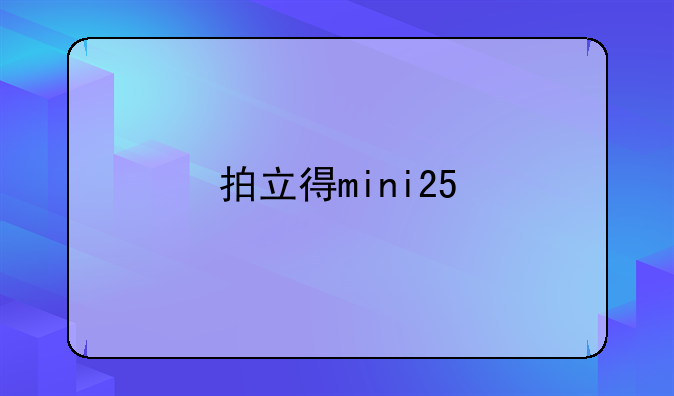 拍立得mini25