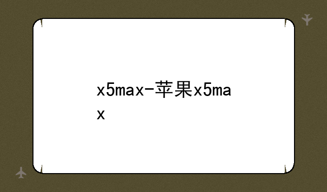 x5max-苹果x5max