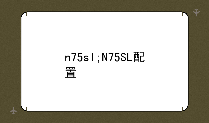 n75sl;N75SL配置